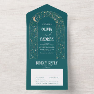 Casamento de Teal Arch Celestial das Estrelas do C