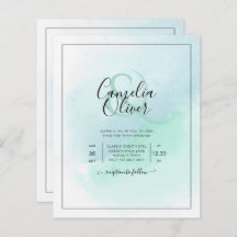 Casamento de Teal de Vidro do Mar Tudo-em-1