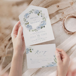 Casamento de terra azul-floral, poeirento, jardim 