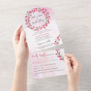 Casamento de Terra Tropical de Bougainvillea rosa