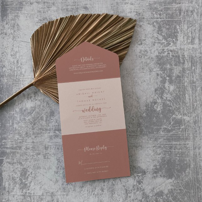 Casamento de Terracotta com Caligrafia Minimalista (Criador carregado)