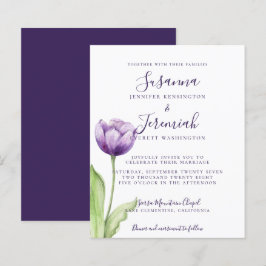 Casamento de Tulipas de Solteiro Roxo Mínimo do OR