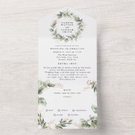 Casamento de Ucalyptus Wreath Branco Moderno
