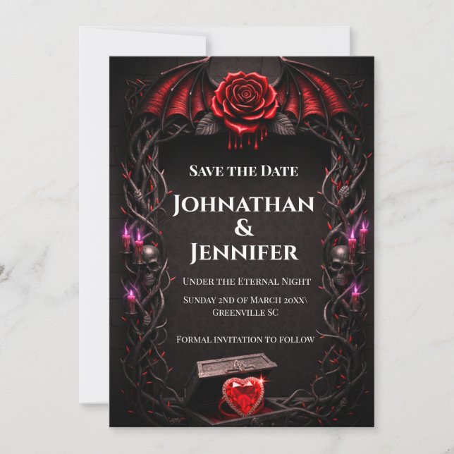 Casamento de Vampiro Gótico de Noite Eterna Romanc (Frente)