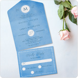 Casamento de Verão Azul no Oceano Azul de Beachy M