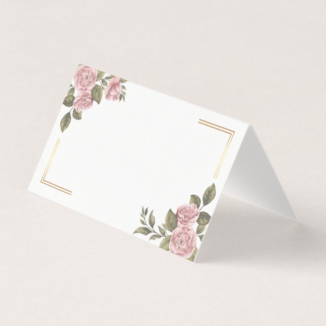 Casamento de Verão com Flor de Peony Rosa Floral A (Frente)