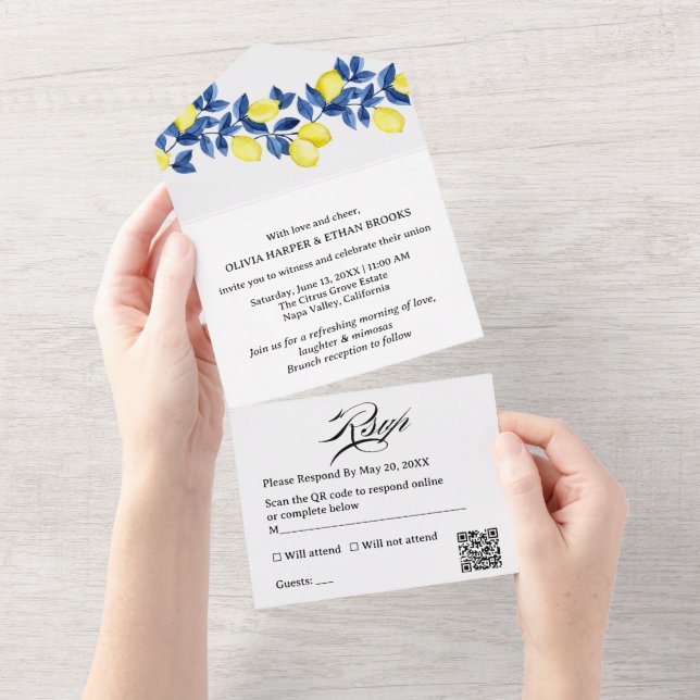 Casamento de Verão com Limão Cítrico (Aba destacável)
