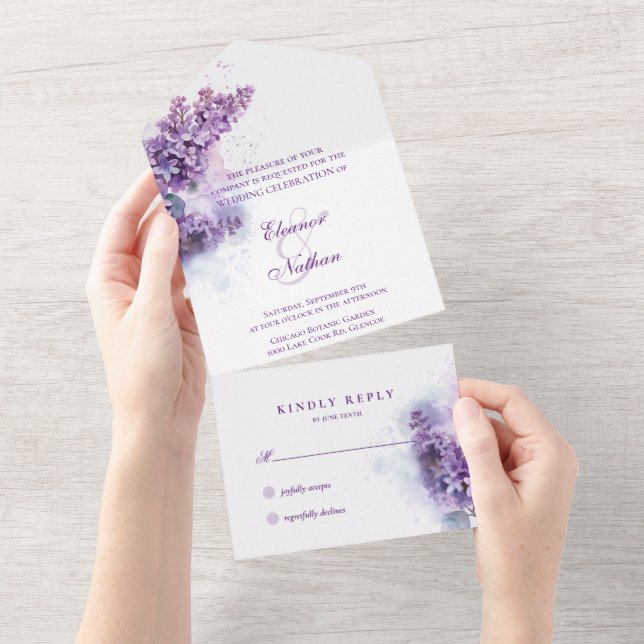 Casamento de Verão com Primavera de Sussurro Lilac (Tearaway)