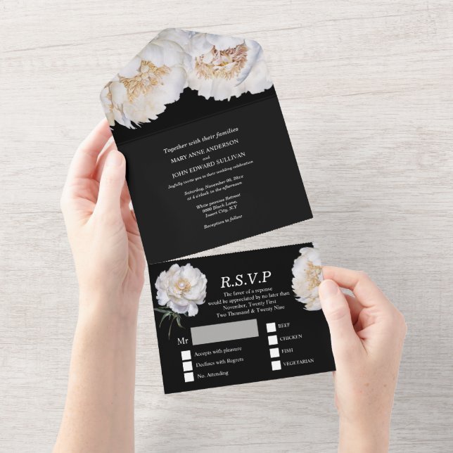 Casamento de verão de flor branca negra (Tearaway)