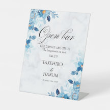 Casamento de verão de flor elegante azul