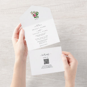 Casamento de Verão de Hibiscus Tropical Watercolor