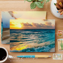 Casamento de Verão de praia de Sunset Elegante