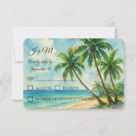 Casamento de Verão na Ilha Tropical de Praia RSVP