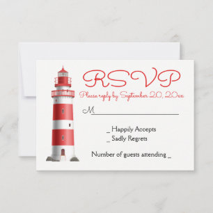 Casamento de Verão na Praia do Farol RSVP Vermelho