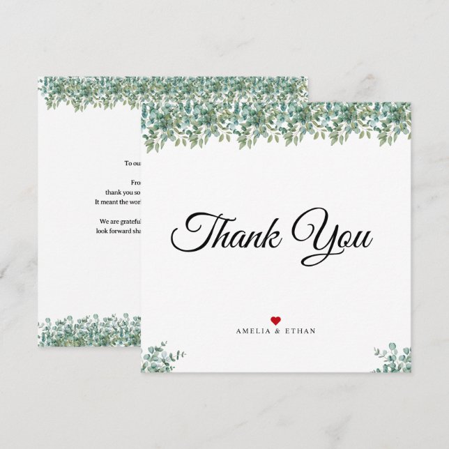 casamento de verde eucalipto (Frente/Verso)