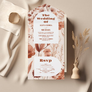 Casamento de Watercolor Burgundy Selvagens
