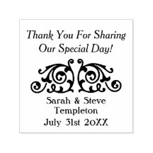 Casamento Decal Personalizado Obrigado Carimbo De