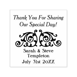 Casamento Decal Personalizado Obrigado Carimbo De