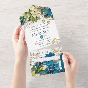 Casamento Despojado Vintage Turquesa e Dourado