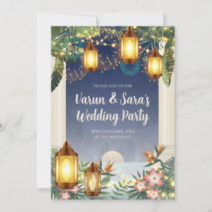 Casamento Digital Indiano Convite de Festa para Jo