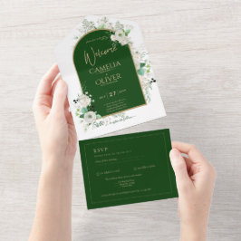 Casamento do Arco Verde Emerald, Roses Brancas de 