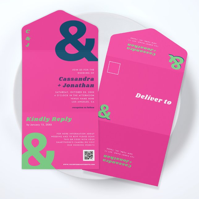 Casamento do Código QR do Ampersand do Groovy Bold (Criador carregado)