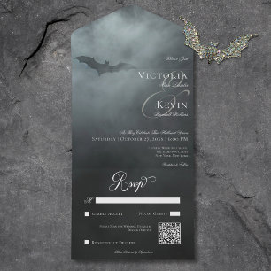 Casamento do Código QR do Bat & Fog Meody Midnight