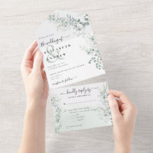 Casamento do Código QR do Elegante Eucalyptus Bota