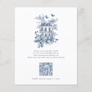 Casamento do Código QR do Toile Azul De Jouy Rusti