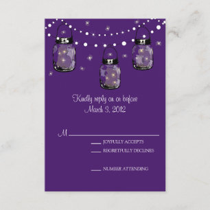 Casamento do frasco de pedreiro de RSVP