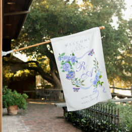 Casamento do Monograma da Fita Rosa Azul