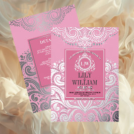 Casamento do Monograma de Artdeco Diamond, Elegant