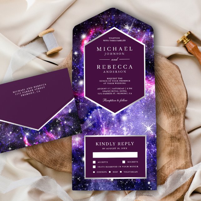 Casamento do Universo do Espaço Sideral Roxo (Criador carregado)