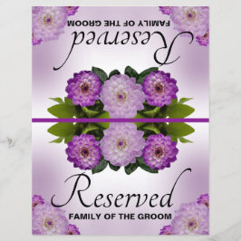 Casamento dobrável Reservado Dahlia Purple Floral