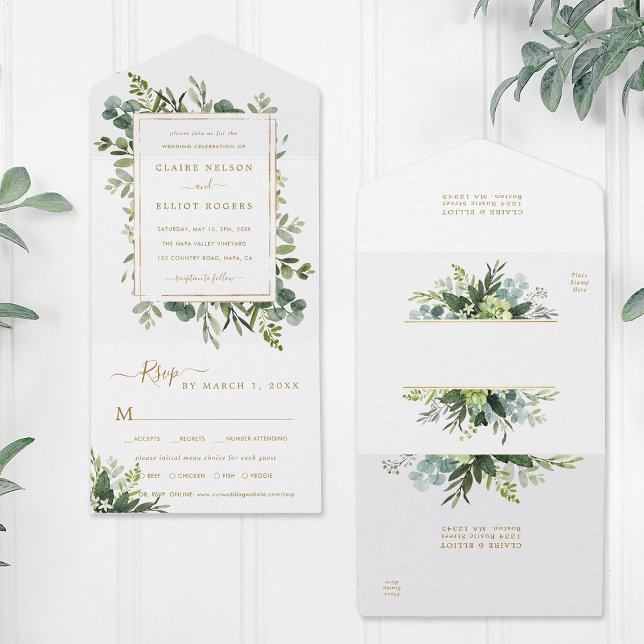 Casamento Dourado Botânico (Front & Back)