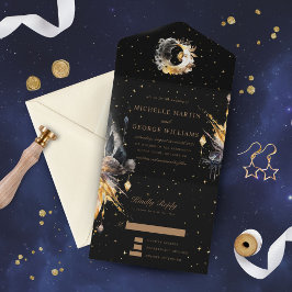Casamento Dourado Celestial Preto Tudo Em Um Convi