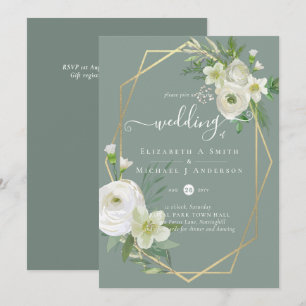 Casamento Dourado Clássico Rosa Verde