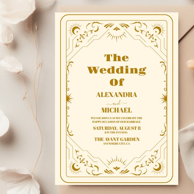 Casamento Dourado com cartão de Sun e Moon Tarot (Criador carregado)