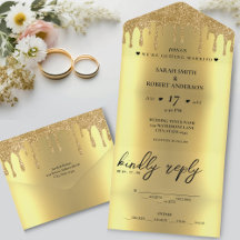 Casamento Dourado com Lixo