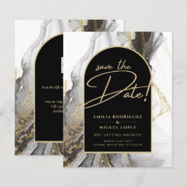 Casamento Dourado com mármore preto moderno, Marbl