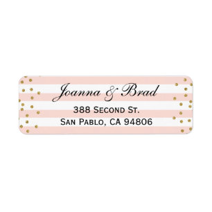 Casamento Dourado cor-de-rosa da etiqueta de