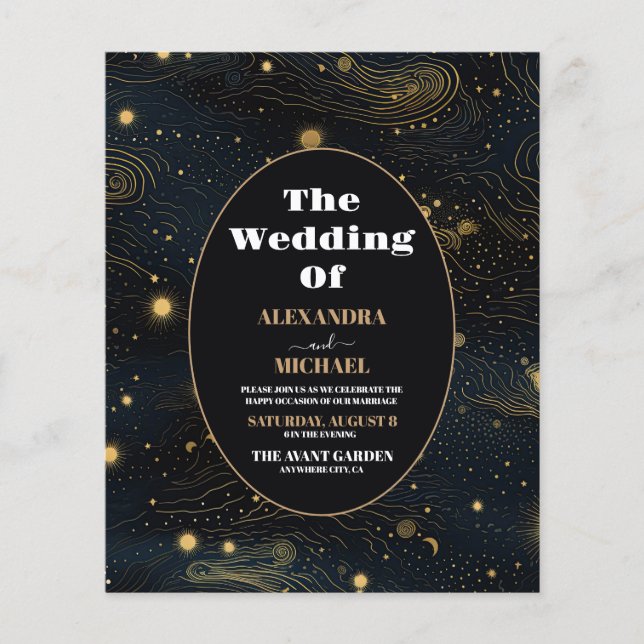 Casamento Dourado da Lua do Crescente Celestial do (Frente)