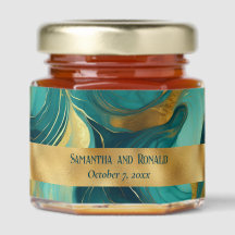 Casamento Dourado de Elegante Faux e de Teal Marbl