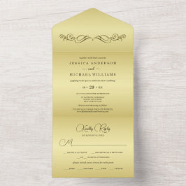 Casamento Dourado de luxo elegante