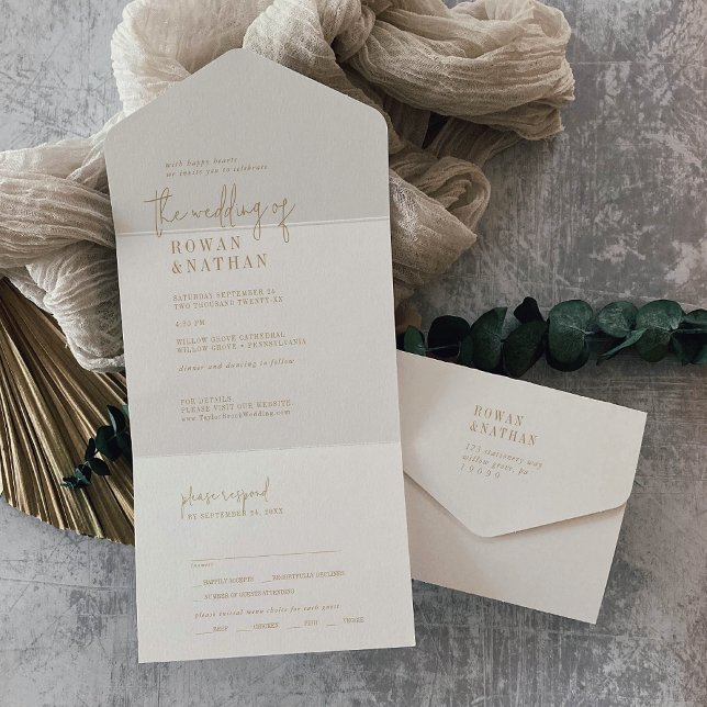 Casamento Dourado de Modern Chic Vintage (Criador carregado)