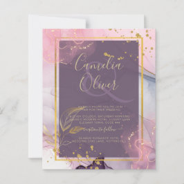 Casamento Dourado de Múrpura Roxo de Lavanda LeahG