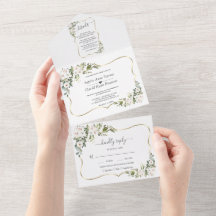 Casamento Dourado de quadros com lírios brancos im