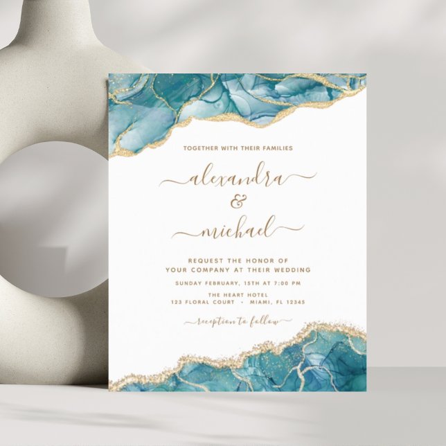 Casamento Dourado de Téal Turquoise de Agato Orçam (Criador carregado)