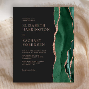 Casamento Dourado do Rosa de Agate Verde Emerald