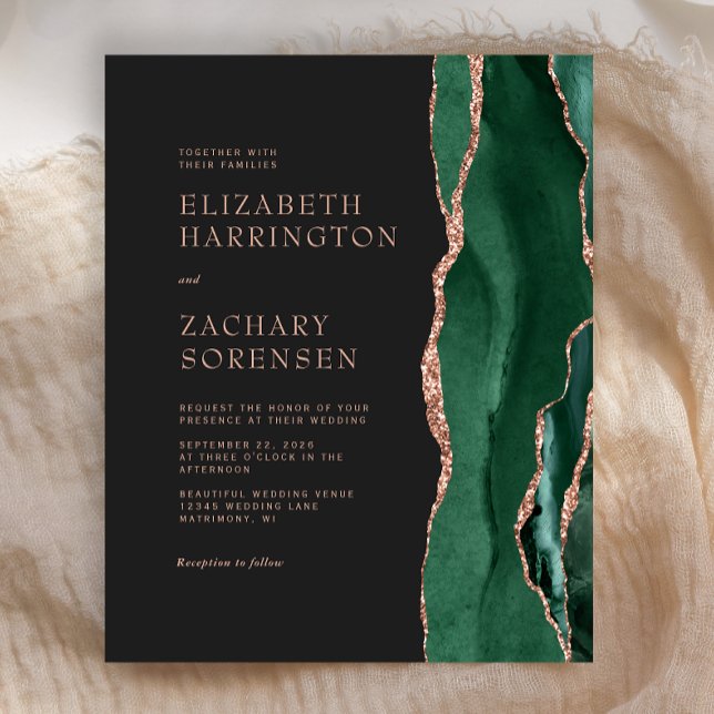 Casamento Dourado do Rosa de Agate Verde Emerald (Criador carregado)